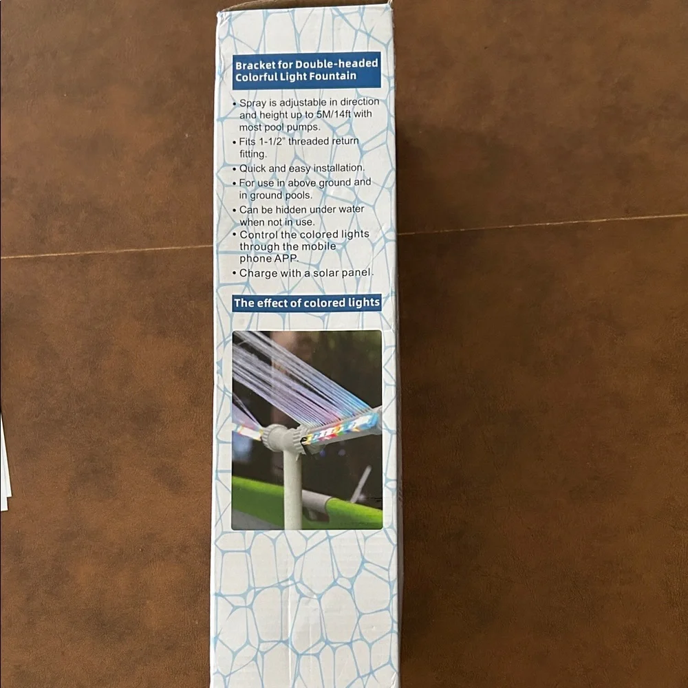 Solar pool spray fountain adapter with remote control Party Lights